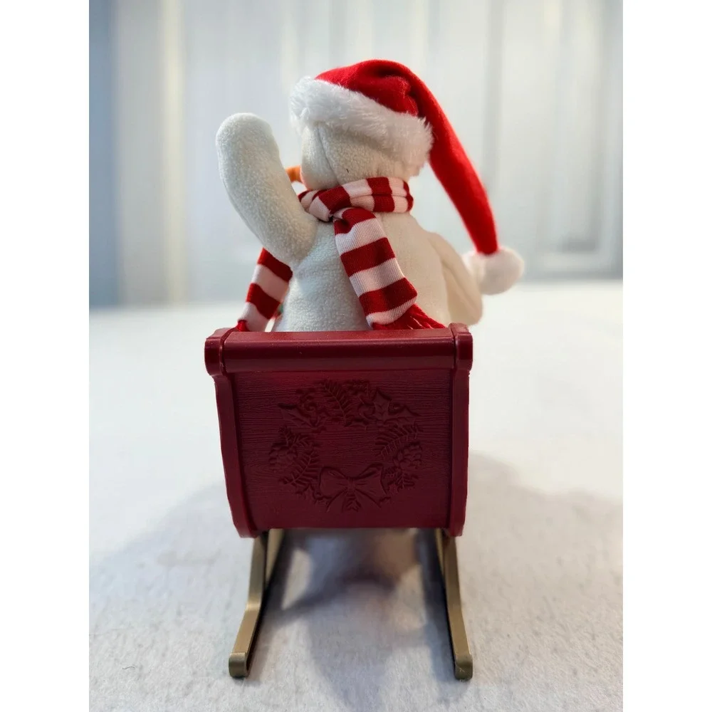 Hallmark Jingle Pals 2016 Musical Snowman Sleigh Animated Christmas Decor Red